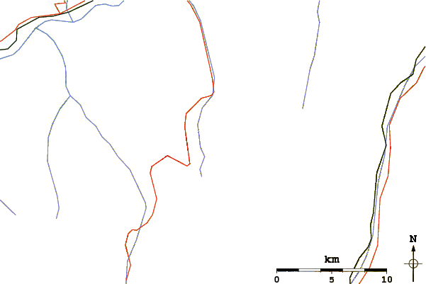 Roads and rivers around Corne de Sorebois