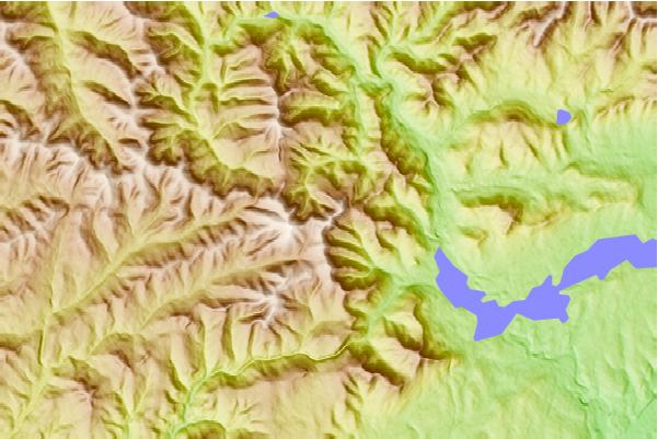 Surf breaks located close to Cornell Mountain