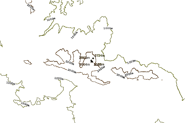 Mountain peaks around Corno Grande