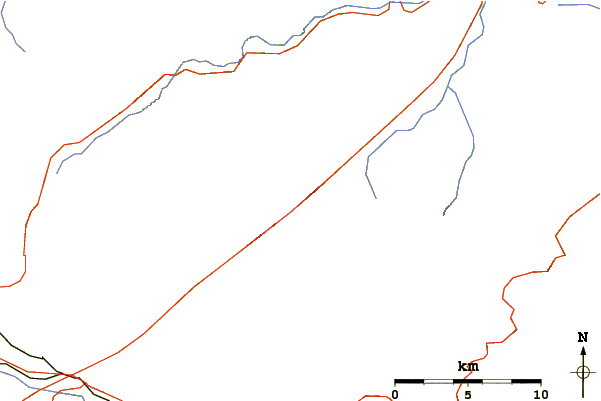 Roads and rivers around Corno Grande