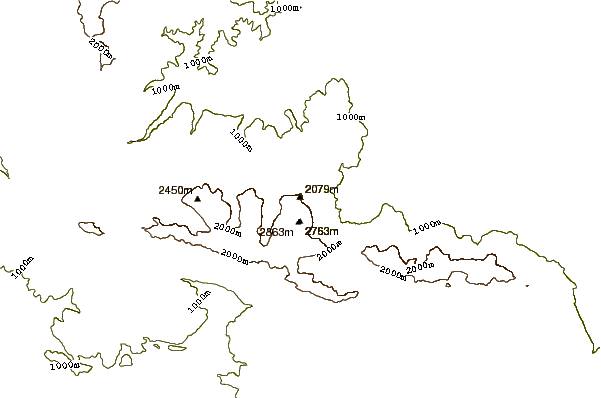 Mountain peaks around Corno Piccolo