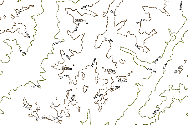 Mountain peaks around Cornone Di Blumone