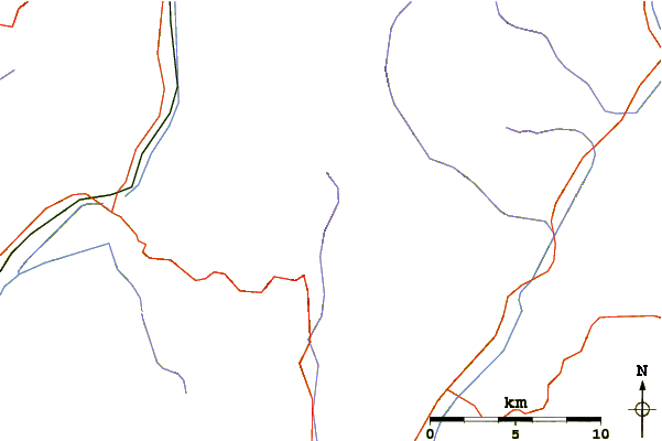 Roads and rivers around Cornone Di Blumone