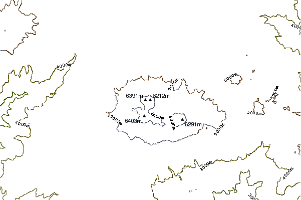 Mountain peaks around Coropuna