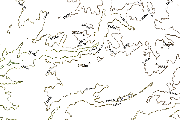 Mountain peaks around Corral Ridge