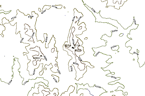 Mountain peaks around Corserine