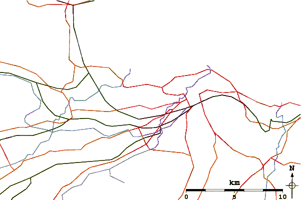 Roads and rivers around Corstorphine Hill