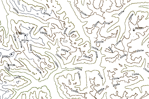 Mountain peaks around Corteo Peak