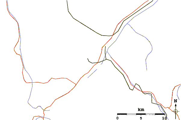 Roads and rivers around Corviglia