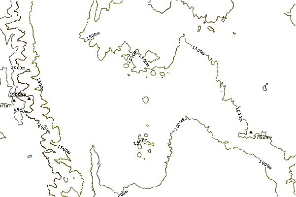 Mountain peaks around Coso Volcanic Field