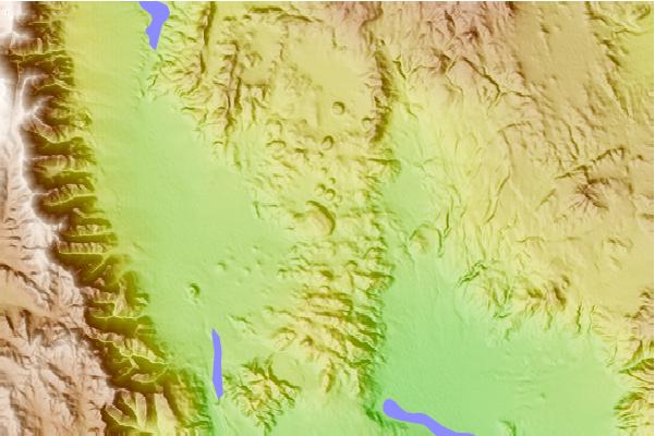 Surf breaks located close to Coso Volcanic Field