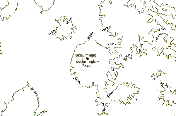 Mountain peaks around Cotopaxi