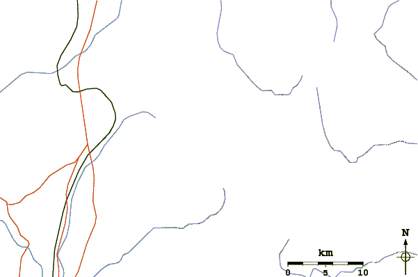 Roads and rivers around Cotopaxi