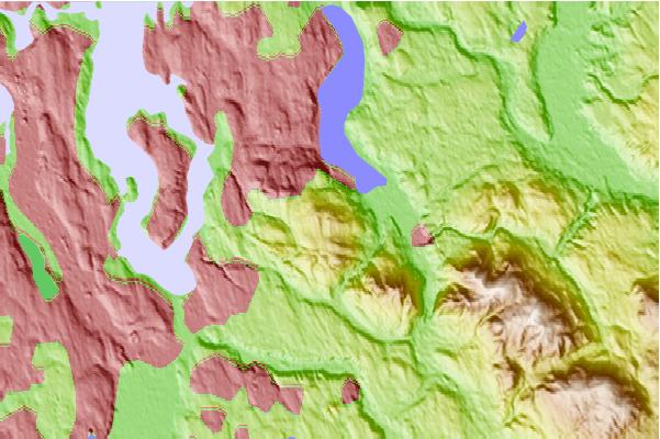 Surf breaks located close to Cougar Mountain