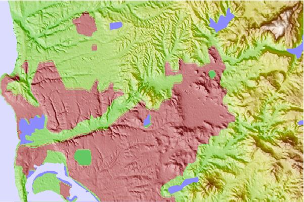 Surf breaks located close to Cowles Mountain