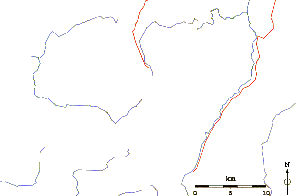 Roads and rivers around Cradle Mountain