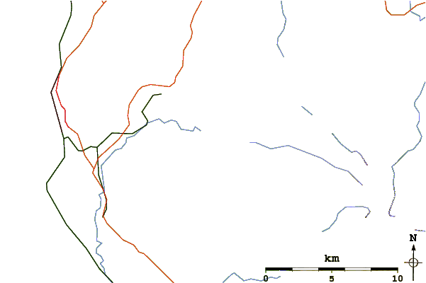 Roads and rivers around Crag Fell