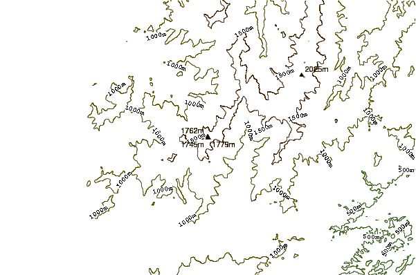 Mountain peaks around Craggy Pinnacle