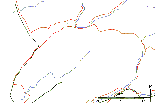 Roads and rivers around Craig Cwm Amarch