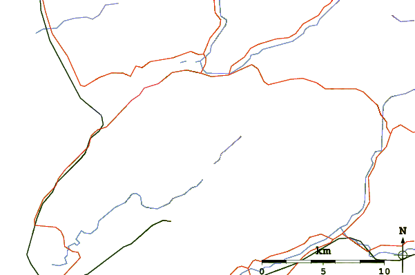 Roads and rivers around Craig y Llyn