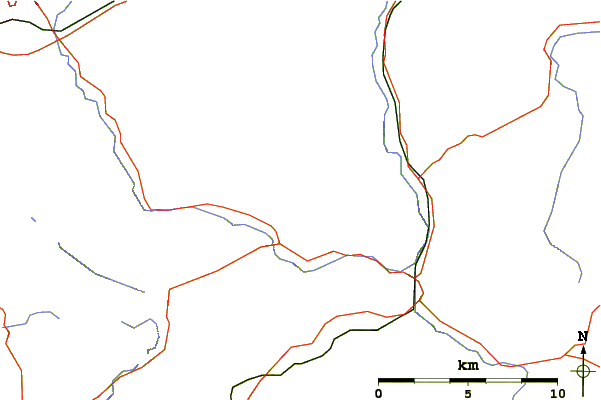 Roads and rivers around Craiglwyn