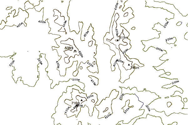 Mountain peaks around Craignaw