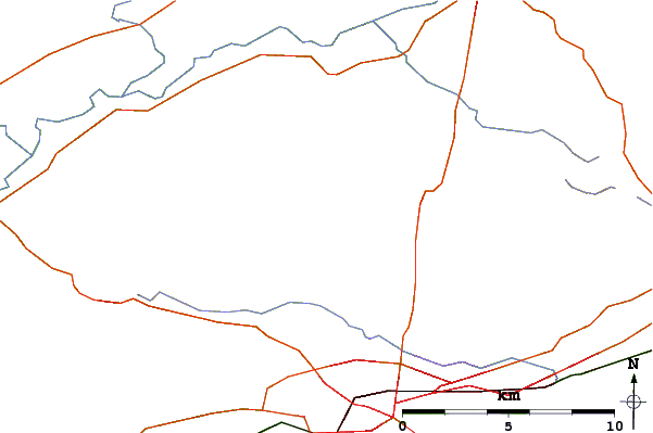 Roads and rivers around Craigowl Hill