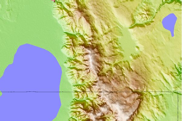Surf breaks located close to Crane Mountain