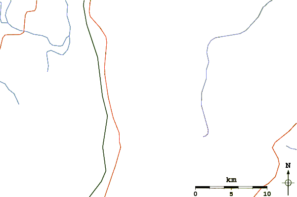 Roads and rivers around Crane Mountain