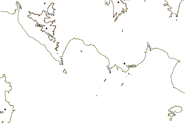 Mountain peaks around Crater Flat