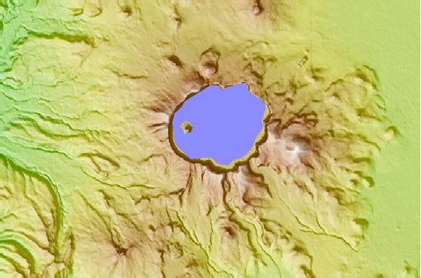 Surf breaks located close to Crater Lake