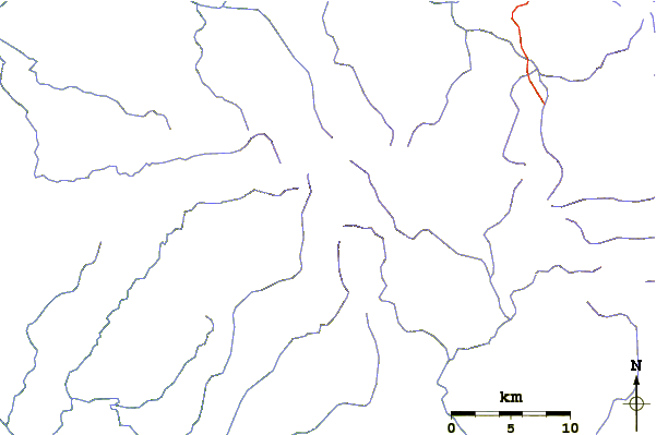 Roads and rivers around Crater Mountain