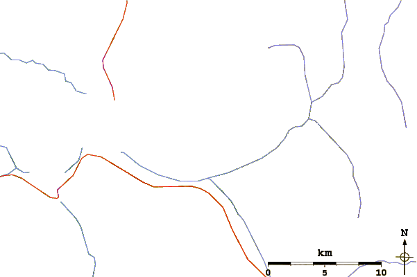 Roads and rivers around Crater Mountain