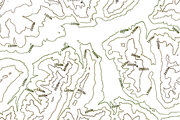 Mountain peaks around Crest Ault