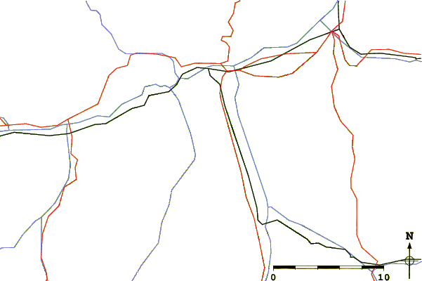 Roads and rivers around Crest Ault