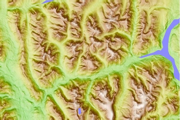 Surf breaks located close to Crest Mountain