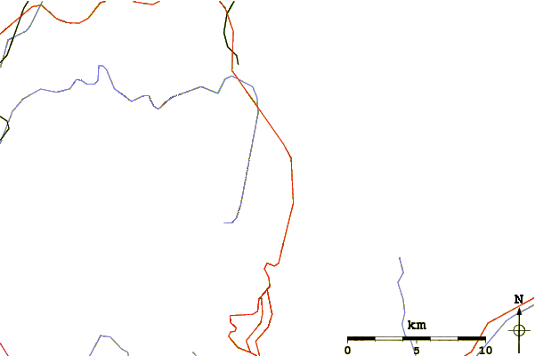 Roads and rivers around Crêta de Vella