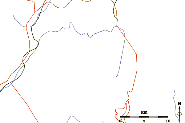 Roads and rivers around Crête Sèche