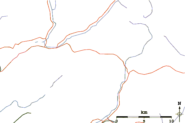 Roads and rivers around Cribin Fawr