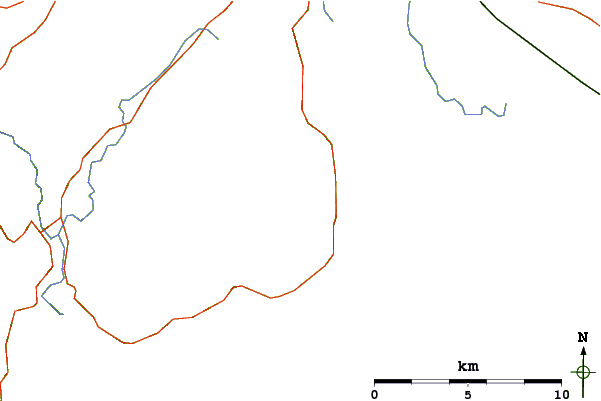 Roads and rivers around Criffel