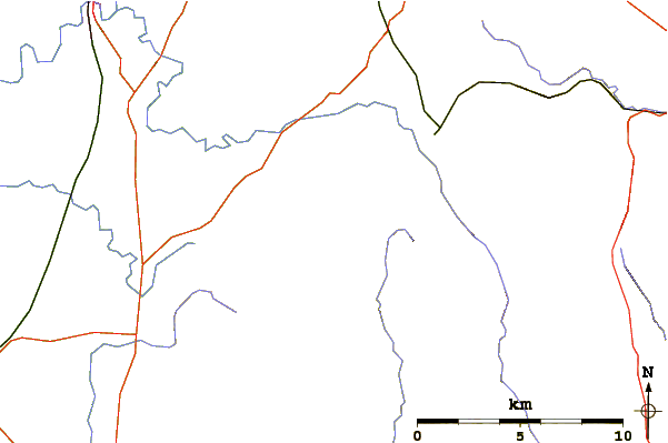 Roads and rivers around Cringle Moor