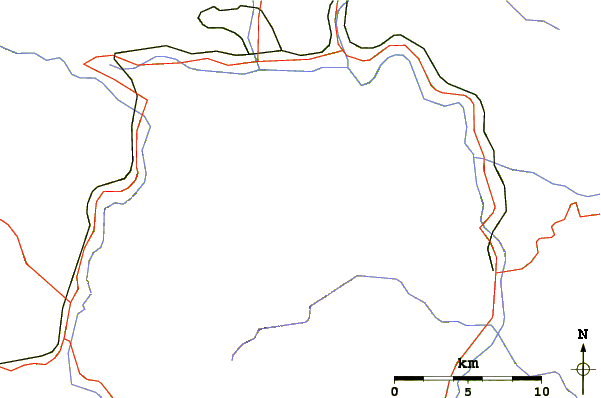Roads and rivers around Crna Glava
