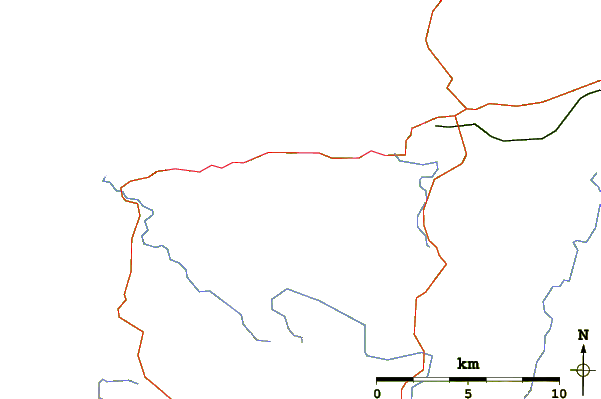 Roads and rivers around Croagh Patrick