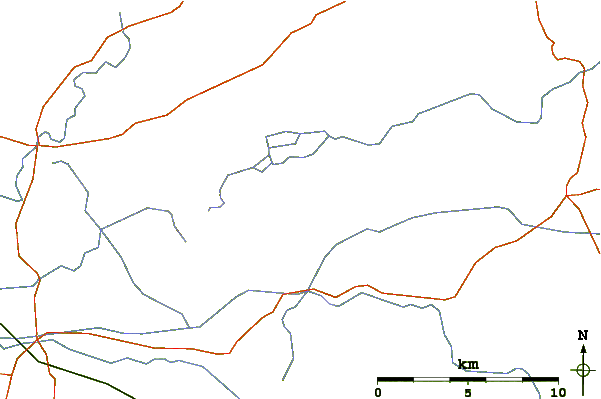 Roads and rivers around Croghan Hill