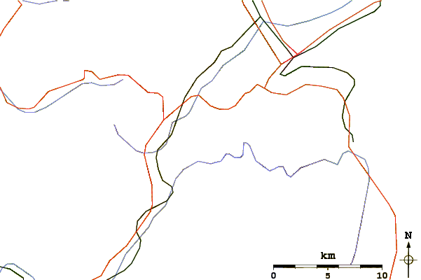 Roads and rivers around Croix de Fer