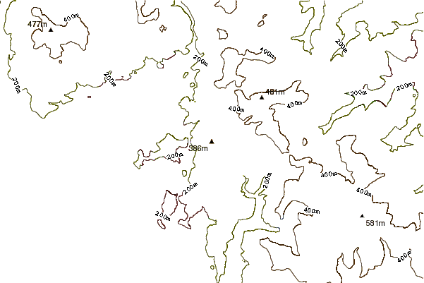 Mountain peaks around Crompton Moor