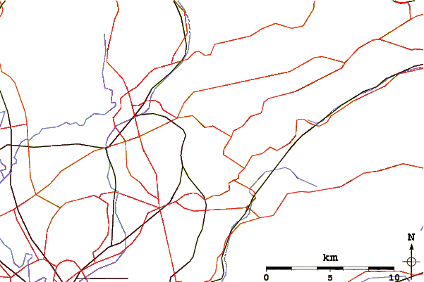 Roads and rivers around Crompton Moor