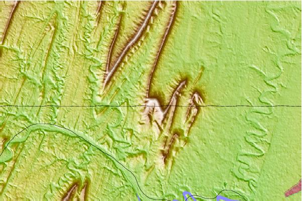 Surf breaks located close to Cross Mountain (Pennsylvania)