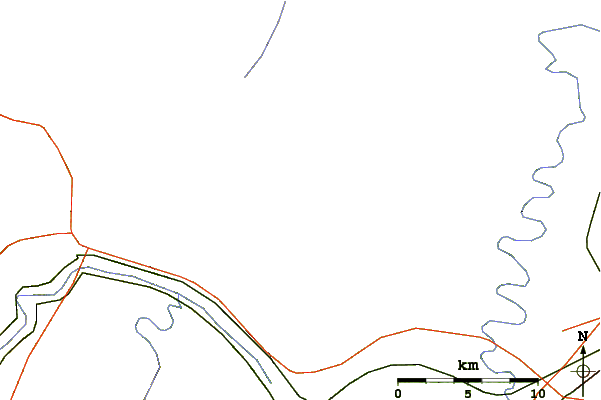 Roads and rivers around Cross Mountain (Pennsylvania)