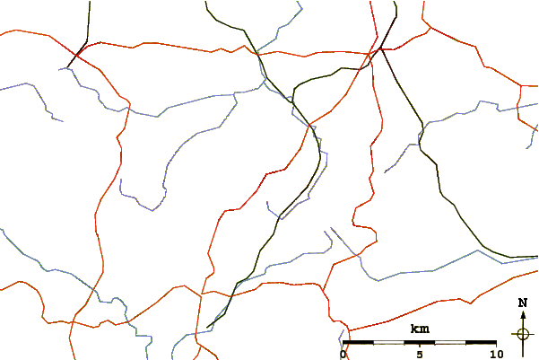 Roads and rivers around Crowborough